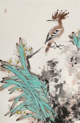 【已售】陳薪名《幽蘭》中美協會員 第六屆全國花鳥畫展金獎獲得者