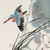 陳薪名《荷風(fēng)清遠(yuǎn)》中美協(xié)會員 第六屆全國花鳥畫展金獎獲得者