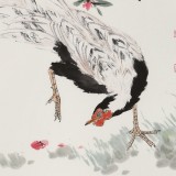【已售】陳薪名《桃花帶露濃》中美協會員 第六屆全國花鳥畫展金獎獲得者