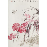 【已售】陳薪名《一枝濃艷對秋光》中美協會員 第六屆全國花鳥畫展金獎獲得者