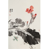 【已售】陳薪名《鴻運當頭》中美協會員 第六屆全國花鳥畫展金獎獲得者