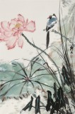 【已售】陳薪名《荷韻幽香》中美協會員 第六屆全國花鳥畫展金獎獲得者