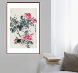 【已售】陳薪名《曉妝》中美協會員 第六屆全國花鳥畫展金獎獲得者