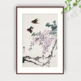【已售】陳薪名《紫氣東來》中美協會員 第六屆全國花鳥畫展金獎獲得者
