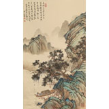 【已售】吳顯剛 《泛舟松泉圖》 貴州七星關(guān)美協(xié)主席