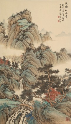 【已售】吳顯剛 《溪橋松風圖》 貴州七星關美協主席