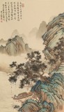 【已售】吳顯剛 《泛舟松泉圖》 貴州七星關美協主席
