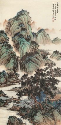 吳顯剛 《晴峰云壑圖》 貴州七星關美協主席