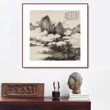 【已售】吳顯剛 四尺斗方《江上云起圖》 貴州七星關(guān)美協(xié)主席