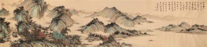 【已售】吳顯剛 八尺對開《江山攬勝圖》 貴州七星關美協主席