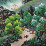 【已售】吳東 四尺《福地安居圖》 著名易經(jīng)風(fēng)水畫家