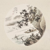 鄒本財 團扇《疾風歸舟》 公主嶺市美協常務副主席