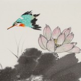 【已售】何一鳴 四尺三開《一花一世界》
