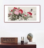 【已售】陳薪名 三尺《花開富貴》中美協會員 第六屆全國花鳥畫展金獎獲得者