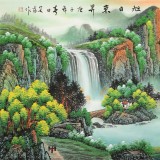 【已售】吳東 四尺《旭日東升》 著名易經風水畫家