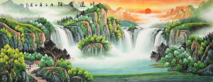 【已售】吳東 小六尺《鴻運(yùn)當(dāng)頭》 著名易經(jīng)風(fēng)水畫家