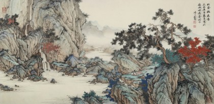 【已售】吳顯剛 《松蔭聽泉圖》 貴州七星關美協主席