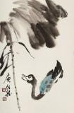 【已售】庾超然 四尺三開《荷香》 黃鶴樓書畫院院長