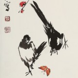 庾超然 四尺三開《雙喜》 黃鶴樓書畫院院長