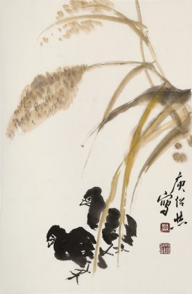 庾超然 四尺三開《蘆花深處》 黃鶴樓書畫院院長