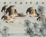 【已售】呂俊成 六尺對開《聚財圖》 安徽省美術家協會會員