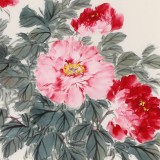 【已售】陳薪名 三尺《花開富貴》中美協會員 第六屆全國花鳥畫展金獎獲得者