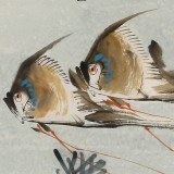 【已售】呂俊成 六尺對開《聚財圖》 安徽省美術家協會會員