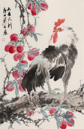 【已售】陳薪名《大吉大利》 中美協會員 第六屆全國花鳥畫展金獎獲得者