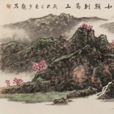 【已售】何彥超小六尺《春風如期到家山》河南省美協 中國水墨畫院常務理事