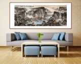 中美協(xié)會(huì)員 曹來(lái)賓 八尺精品山水畫《霞映石林蒼山醉》