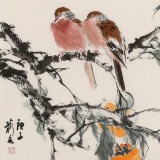 【已售】陳薪名 四尺斗方《事事如意》 中美協會員 第六屆全國花鳥畫展金獎獲得者