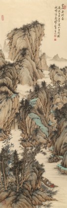 吳顯剛 《云山舟行圖》 貴州七星關美協主席