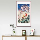 【已售】何一鳴 三尺精品工筆花鳥畫新作《桃花帶露濃》