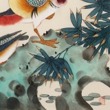 【已售】何一鳴 三尺精品工筆花鳥畫新作《桃花帶露濃》