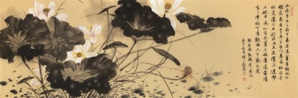 吳顯剛 小六尺《荷氣一塘》貴州七星關美協主席