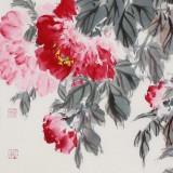 【已售】陳薪名 四尺三開《富貴白頭》 中美協會員 第六屆全國花鳥畫展金獎獲得者