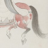 曹建濤 四尺斗方《策馬圖》 獨具特色水墨人物畫家
