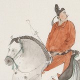 【已售】曹建濤 四尺斗方《策馬圖》 獨具特色水墨人物畫家