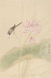 張瑰麗 四尺三開工筆《荷香》 湖南省美術家協會會員