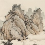 吳顯剛 四尺斗方《云壑山隱圖》 貴州七星關(guān)美協(xié)主席