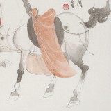 曹建濤 四尺斗方《神駿圖》 獨具特色水墨人物畫家（詢價）