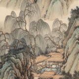 【已售】吳顯剛 《草堂柳蔭圖》 貴州七星關美協主席