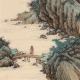 【已售】吳顯剛 《草堂柳蔭圖》 貴州七星關美協主席