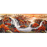 吳東 小八尺《源遠(yuǎn)流長(zhǎng)》 著名易經(jīng)風(fēng)水畫家
