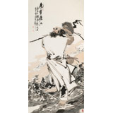 【已售】連紅武 四尺《達摩渡江》 徐悲鴻畫院華北分院副院長