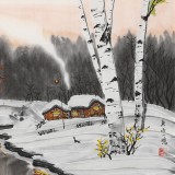 何一鳴 四尺斗方《瑞雪豐年》 冰雪畫派畫家 師從于志學
