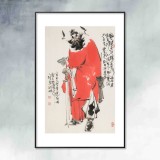 【已售】連紅武 四尺三開《鎮宅圖》 徐悲鴻畫院華北分院副院長