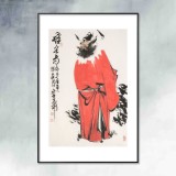 【已售】連紅武 四尺三開《鎮(zhèn)宅圖》 徐悲鴻畫院華北分院副院長