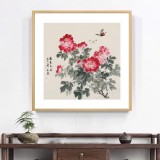 陳薪名 四尺斗方《國色天香》 中美協會員 第六屆全國花鳥畫展金獎獲得者