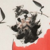 【已售】連紅武 四尺三開《鎮宅圖》 徐悲鴻畫院華北分院副院長